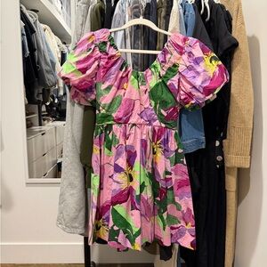 EXPRESS pink floral dress. sz xs